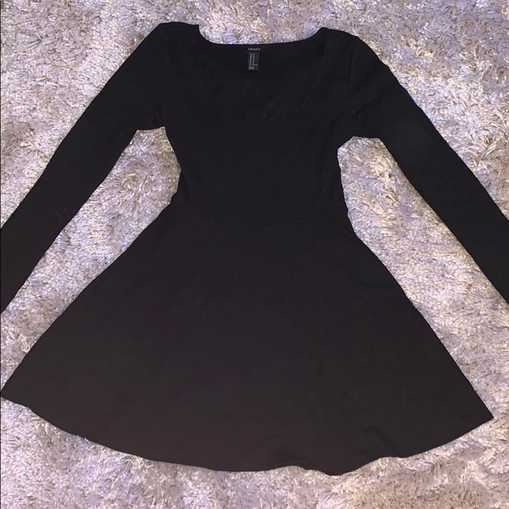 Long sleeve black dress
